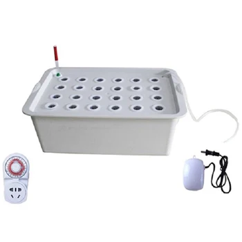 

EU Plug, 24 Hole Hydroponic Planting Plant Plant Surface Hydroponic Kit Gardening Flowerpot Indoor Cultivation Box