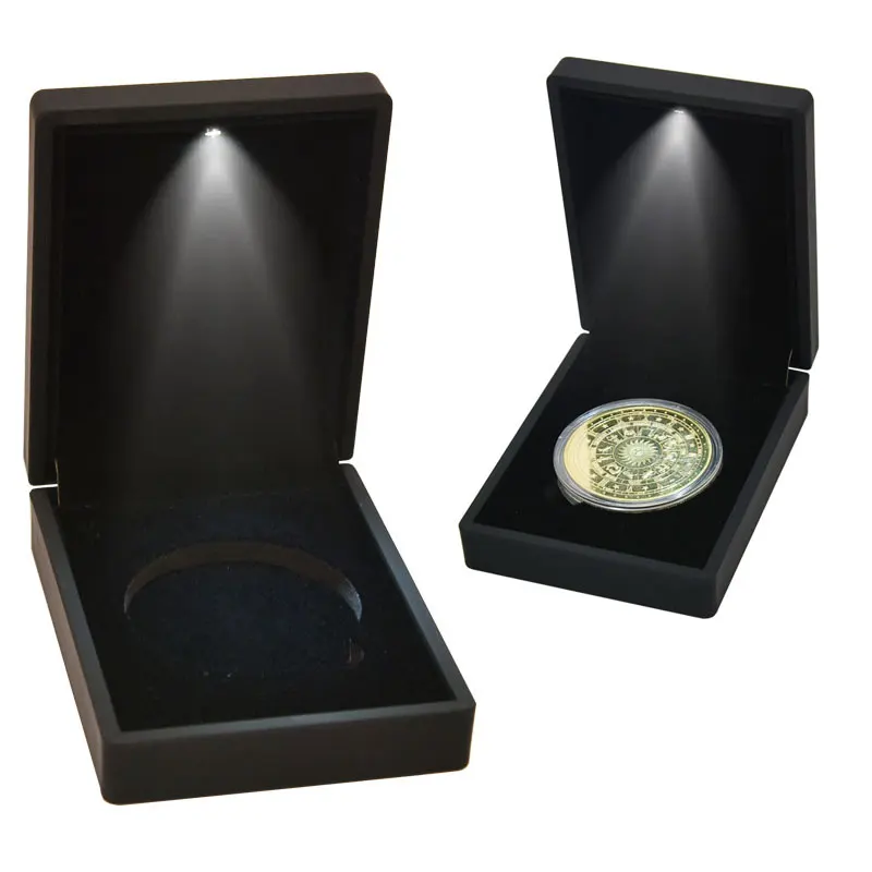 7 видов стилей коллекционные монеты держатель дисплей стенд Вызов Медаль чехол для монет коллектор украшение стола подарок для мужчин - Цвет: light box
