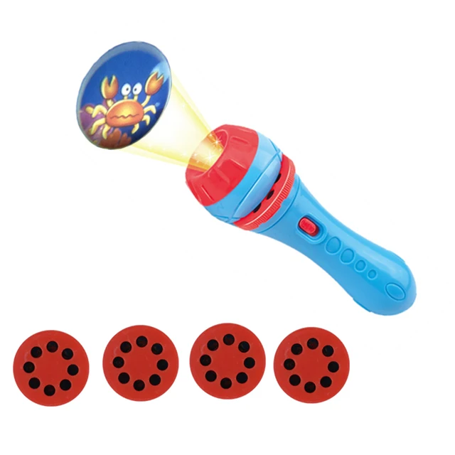 8 Colors Kids Flashlight Story Book Projector Torch Early Educational Light-up Toys Sleep Light Preschool Projection Lamp Gift 6