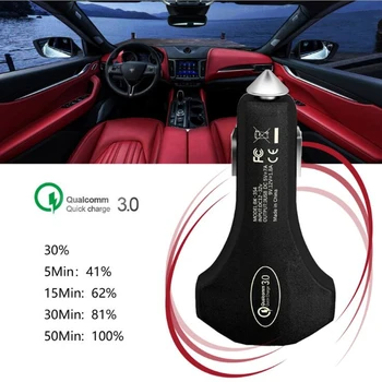 Xunma 新クアルコム QC3.0 高速充電タイプ c 車の充電器デュアル usb 車の充電器 35 ワットスマート自動車電話充電器華魏電話