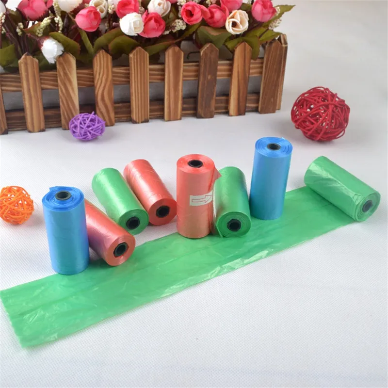 

Colorful Degradable Pet Poop Waste Bags Dog Cat Waste Pick Up Clean Bag 10 Rolls/150pcs
