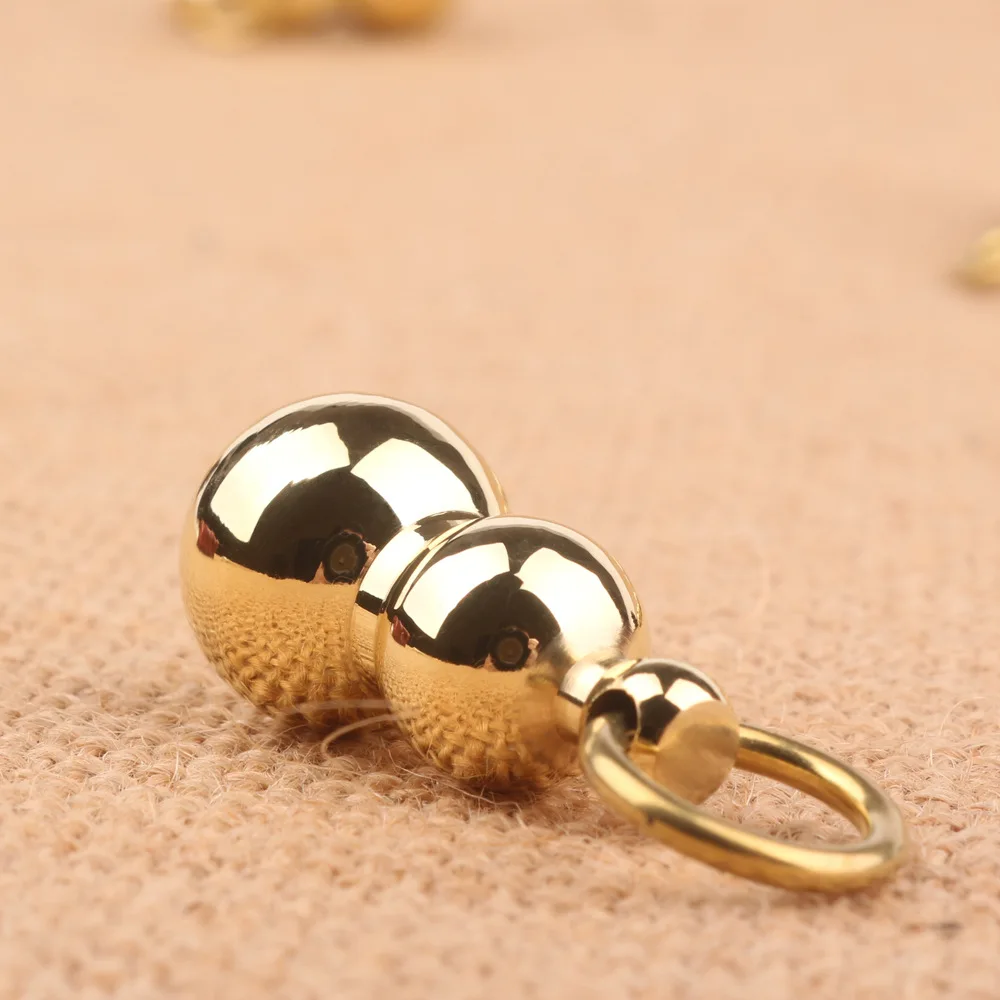 Золотой кулон в виде тыквы брелок из чистой латуни ручной работы креативные