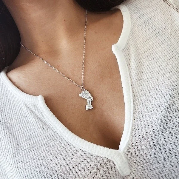 Женская цепочка с подвеской в виде египетской королевы | Украшения и аксессуары