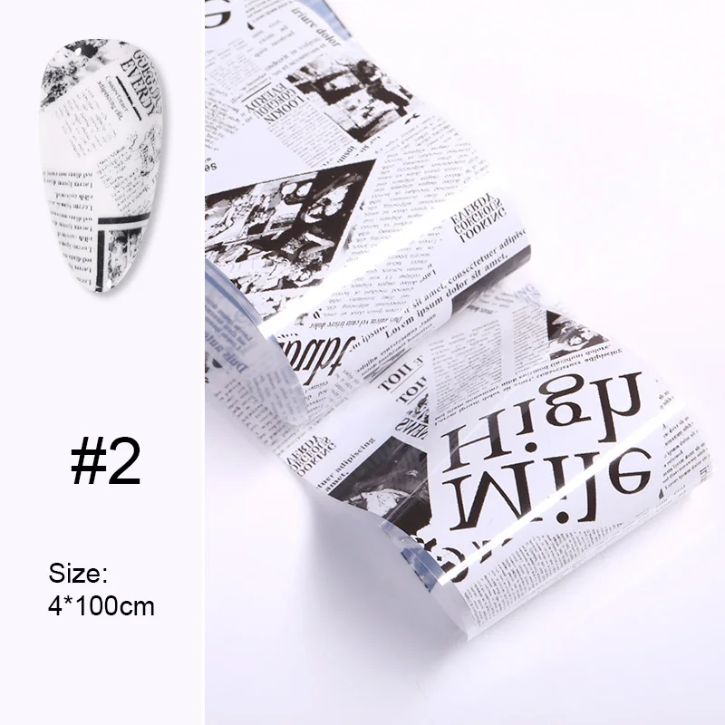 Closeout Transfer Sticker Paper Foils Nail-Art-Decorations Nail-Series Colorful Retro Design DIY EN1OBx8lW