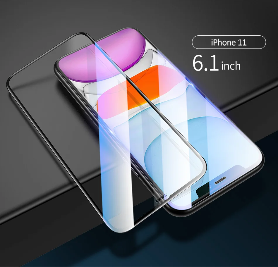 USAMS Закаленное стекло протектор экрана для iPhone 11 Pro Max полный экран изогнутые края Стекло Закаленное Защитная пленка для iPhone11