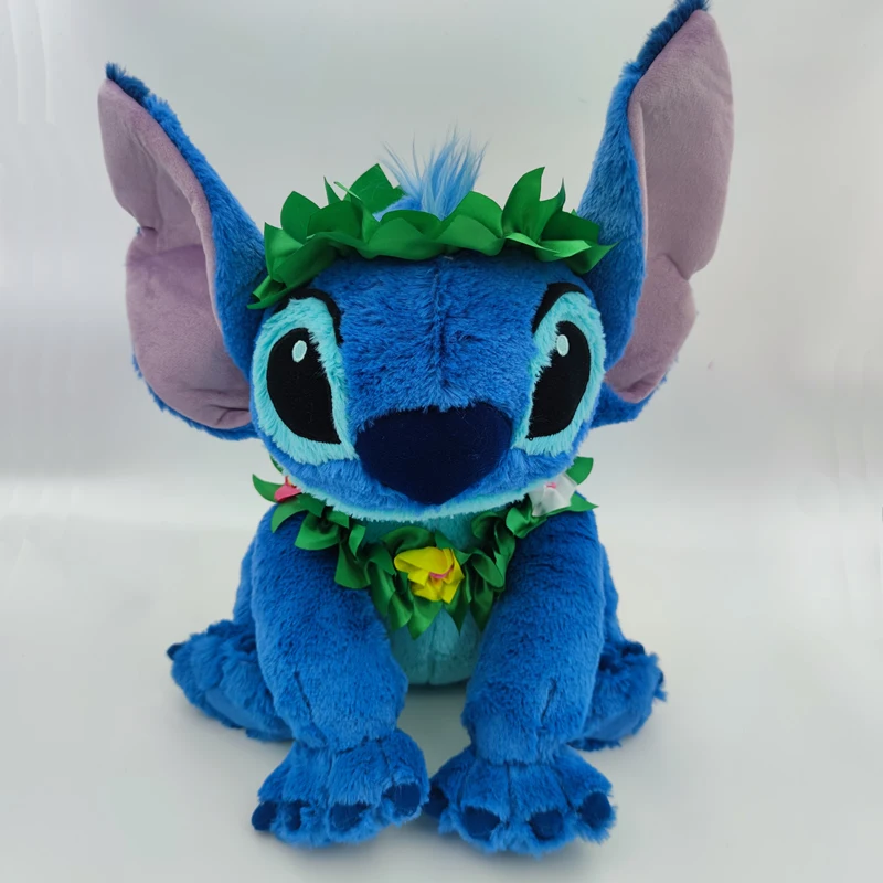 

Free Shipping 30cm Lilo And Stitch Wear Flowers Stuffed Animal Soft Doll Stitch And Angel Couples Plush Toys For Birthday Gift