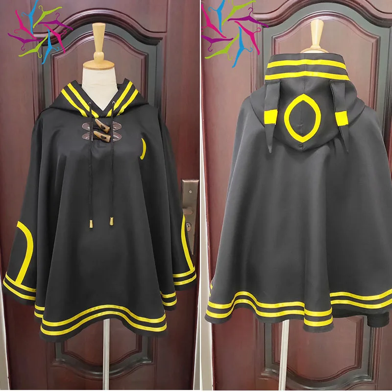 Аниме Покемон Umbreon милый черный косплейный костюм с капюшоном плащ, пальто в стиле унисекс