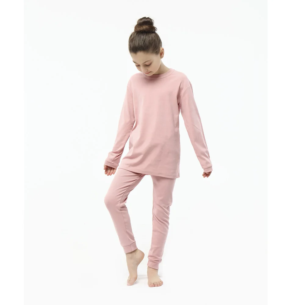 Baby Kids Boys Pajamas Cotton Sets Girls Pyjamas Suit Spring Winter Toddler Girl Clothes Solid Yellow Children Sleepwear Pijamas 6