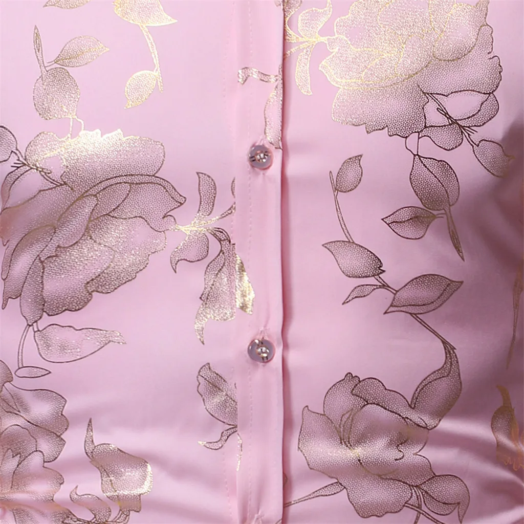 Camisa masculina, рубашки, Осень-зима, мужские розовые рубашки с длинным рукавом и принтом, мужские рубашки, верх размера d, рубашки размера плюс, Уличная Повседневная одежда