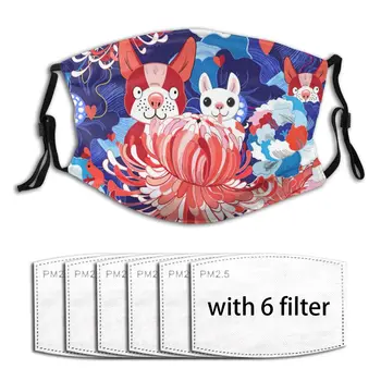 

Anti-Pollution Bright Floral Reusable Breathable Print Face Masks Cute Masks Fabric Protective PM2.5 Masks Proof Haze
