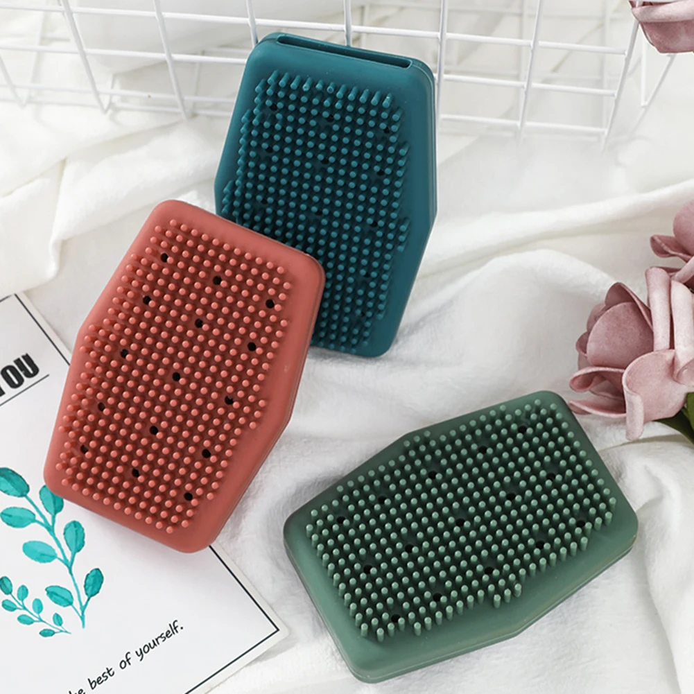 1 шт. гибкий силиконовый держатель для хранения мыла щетка душа моющая расческа
