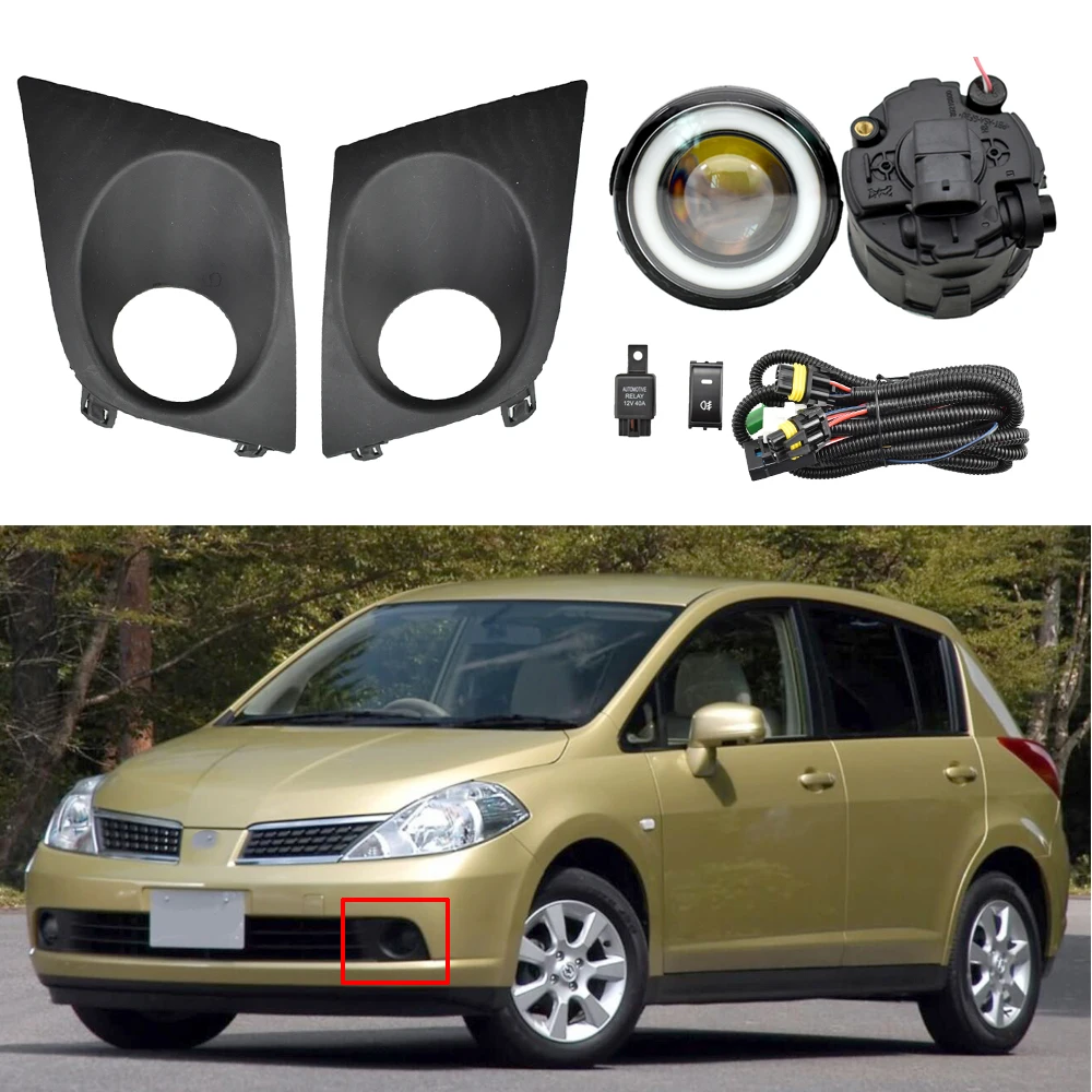 Противотуманные фары в сборе супер ярсветодиодный ные и крышка рамы для TIIDA LATIO 2005