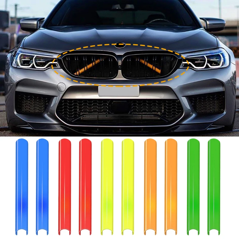 Car Front Grille Trim Strips For Bmw F10 F11 F07 F01 F02 F06 F12 F45 F48 5 6 7 Series Car Styling Decoration Accessories Sticker