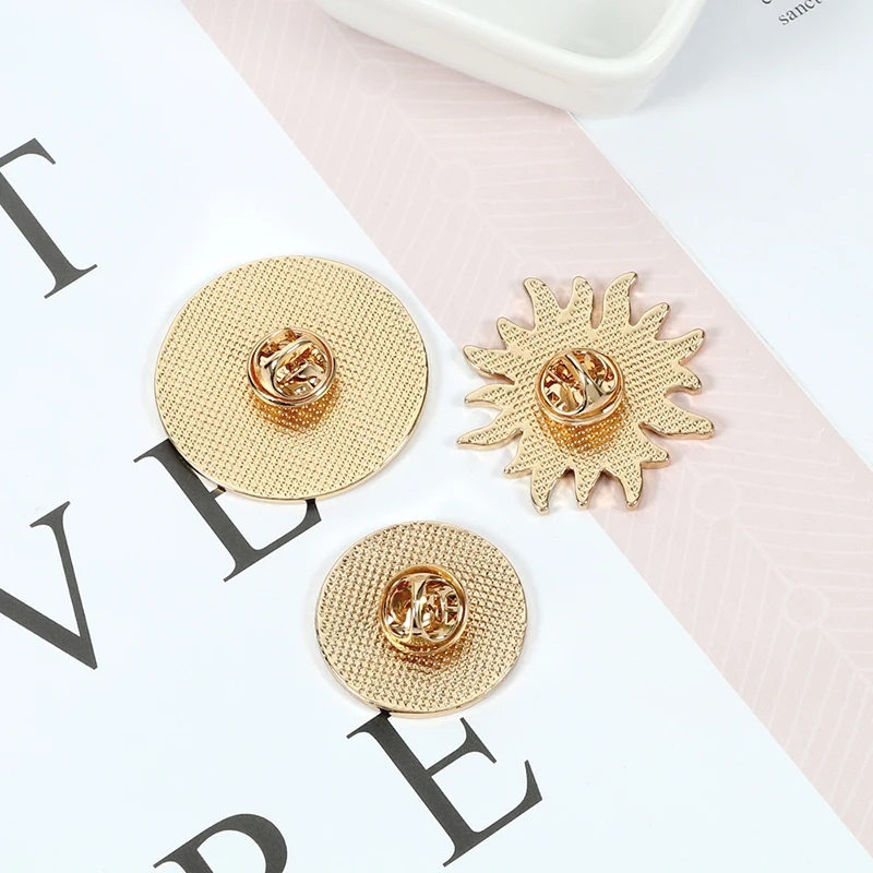 Cartoon Waves Brooch Vintage Sun and Moon Round Enamel Pins Adventure Explore Camping Badges for Women Shirts Lapel Pin Jewelry - Image 5