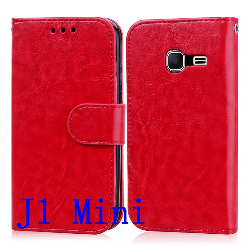Кожаный флип-чехол для samsung galaxy j1 mini j105 j105h чехол для samsung galaxy j1 mini prime j106 j106f кошелек флип-чехол для телефона - Цвет: Red