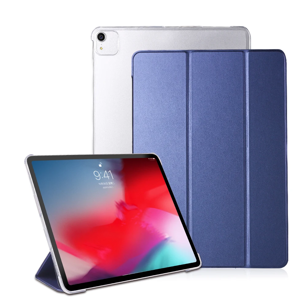 Case For iPad Pro 12 9 2018 2020 3th 4th Gen PU Leather Smart Cover 12.9 PC Hard Transparent Back Tablet | Компьютеры и офис