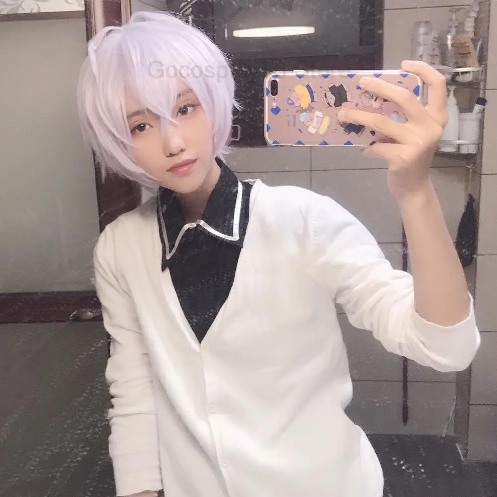 Аниме игра IDOLiSH7 парик Осака Сого косплей волос светильник фиолетовый короткий