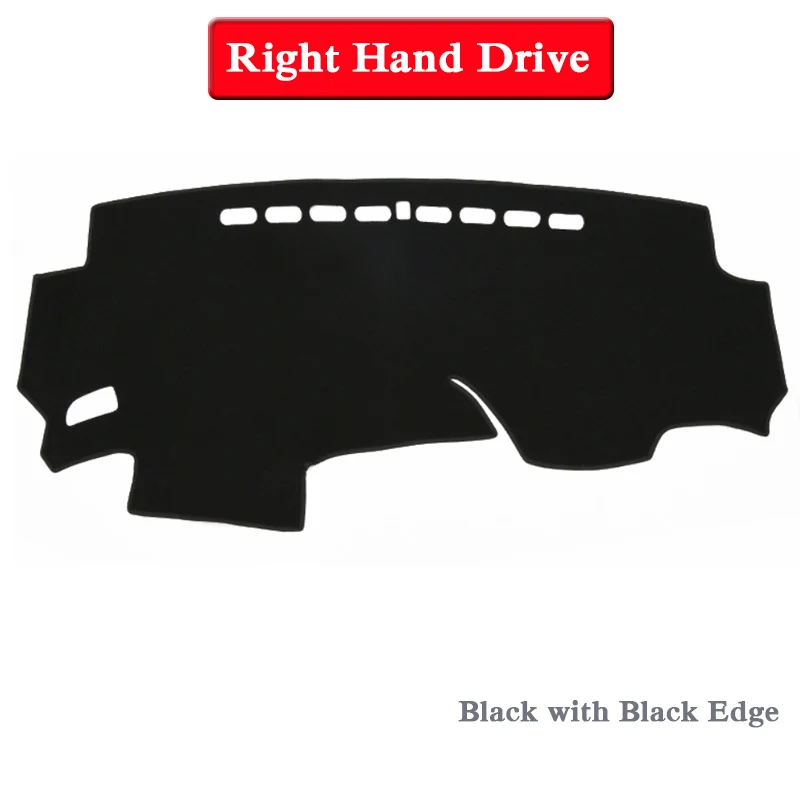 Автомобильный Стайлинг приборной панели Избегайте света Pad инструмент Покрытие Платформы коврики Роза для Honda Fit Jazz-Настоящее LHD и RHD Анти-пыль Pad - Название цвета: Black Black RHD