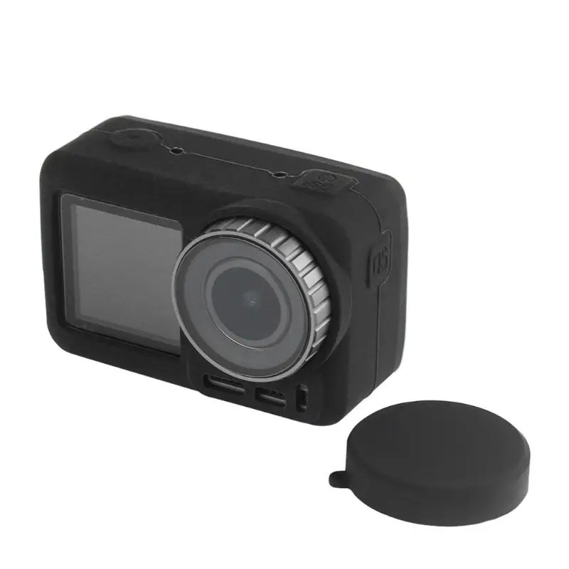 

Black Durable Scratch Resistant Frame Protective Silicone Cage Shell Cover Lens Case for DJI Osmo Action Camera Accessories