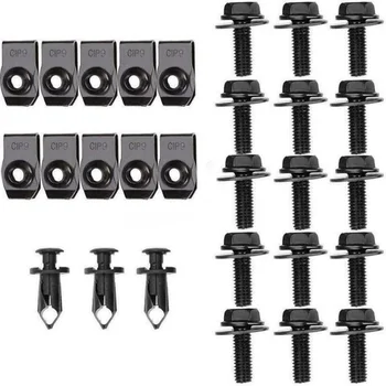 

28pcs Engine Splash Shield Body Bolts Fender Bumper Plastic Push Clip Kit Car Replacement Parts For Nissan 350z 370z Infiniti