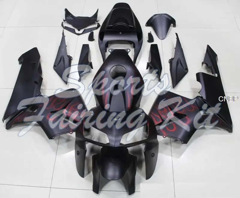 Обтекатель для CBR 600 RR 2005-2006 матовые черные и красные Обтекатели в рамке Honda CBR600RR 2005