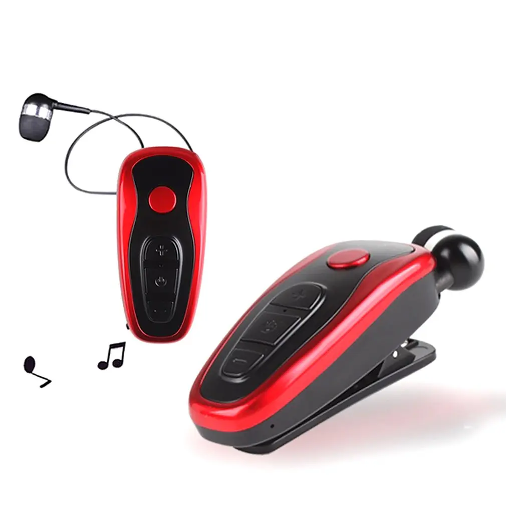 Wireless BT Headset With Vibration Voice Report Long Standby Mini Earphone With Microphone Music Stereo Headset