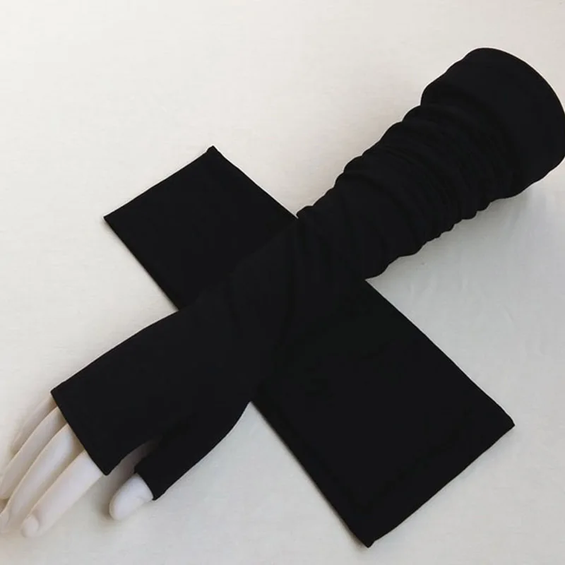 B89 Black Женские Спортивные Перчатки для фитнеса, велоспорта, защита от солнца, сенсорный экран, длинные перчатки для полных пальцев, женские хлопковые модные перчатки для вождения на полпальца, B91 - Цвет: B89 Black