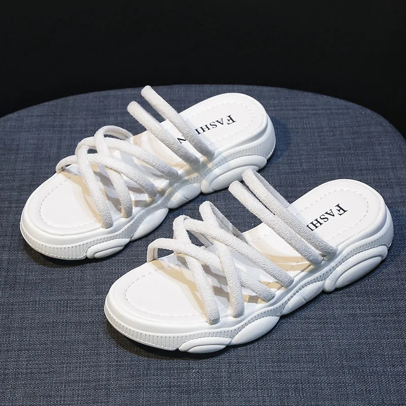 

2019 New Style Summer Double Purpose Sandals Women's Versatile Thick Bottomed Sports Network Red Fairy Style Fashion INS Trendy