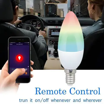 

LED Bulb RGBW WIFI Control LED Lamp Wireless Home Party Super Bright LED Light Bulb Bedroom Bar Durable Decoration