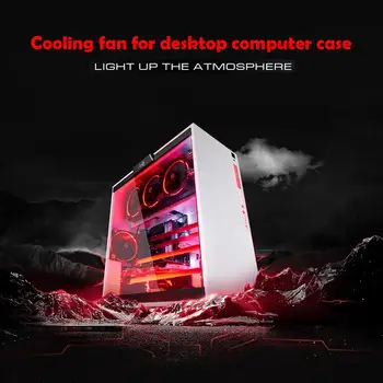 

DC 12V PC Silent Cooler Computer Case CPU Cooling Fan 120mm Dual Halo Hydraulic Bearing Heat Sink Radiator