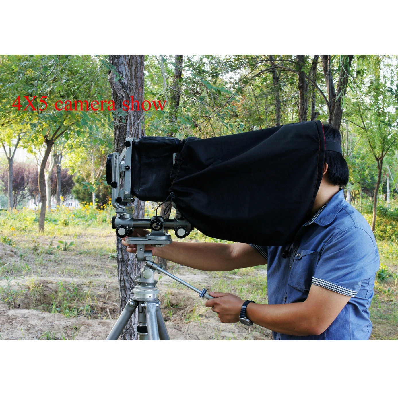 5×7 4×5 120 대형 카메라 배럴 60cm 길이용 어두운 천 초점 후드