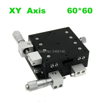 

XY Axis 60*60mm Trimming Station Manual Displacement Platform Linear Stage Sliding Table XY60-C XY60-R,XY60-LM LY60 Cross Rail
