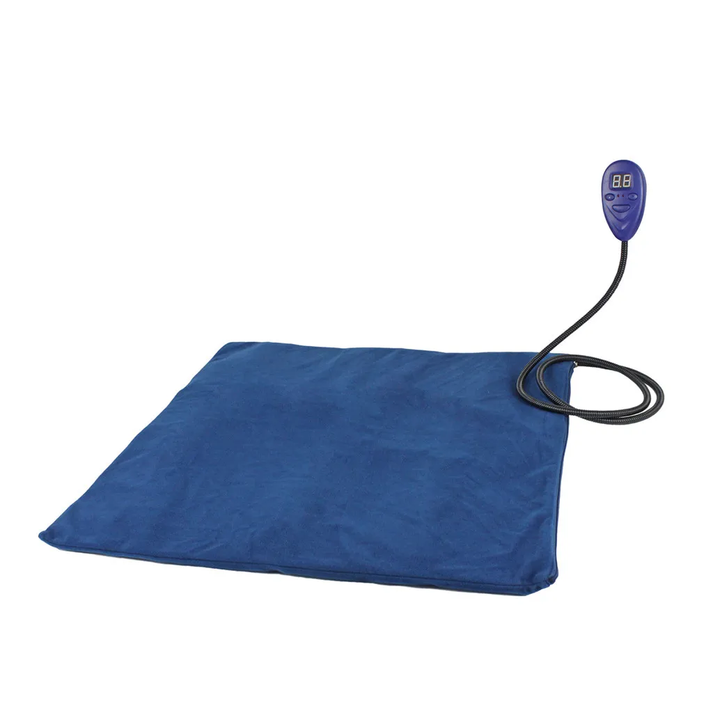Уютная домашняя собака кошка зимний теплый коврик с подогревом коврик ковер для животных домашнее животное водонепроницаемый плюшевый кровать одеяло ковер-обогреватель грелка - Цвет: BLUE D 50X50CM