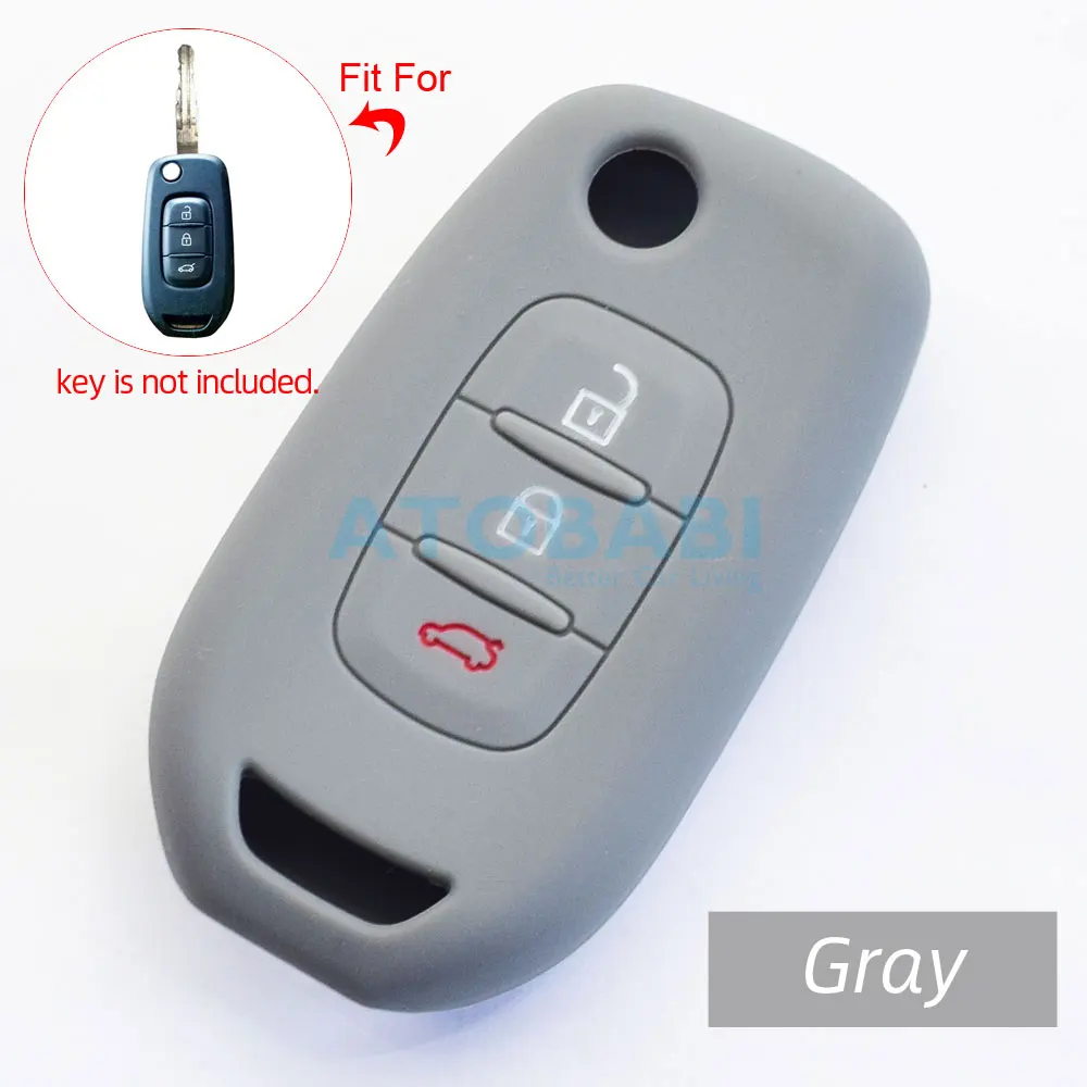 NEUHOO Car Accessories For Dacia Duster 3 2024-2025 Key Case And Keyring, Dacia Key Case Silicone Key Card Case (Silver - View #8