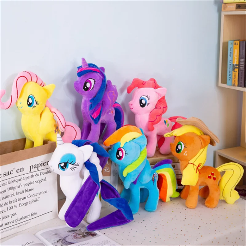 My Little Pony Peluches Baby Plush Toys Twilight Sparkle Rarity Rainbow Dash Applejack Pinkie Princess Animal Plush Dolls Gifts