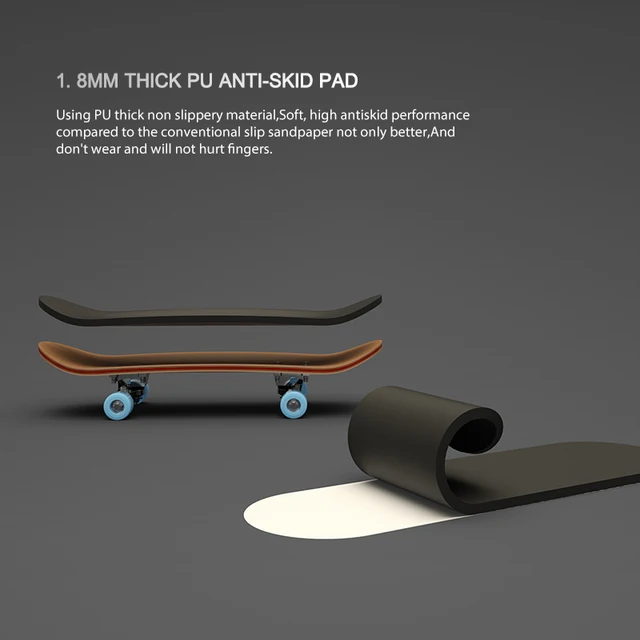 Finger SkateBoard With Bearings Wooden Fingerboard Toy  Professional Stents Finger Skate Set Novelty Children Christmas Gift 5