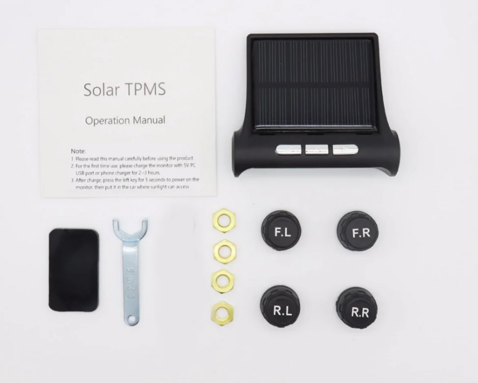 USB или солнечная зарядка автомобиля TPMS система контроля давления в шинах HD цифровой ЖК-дисплей Автосигнализация инструмент беспроводной 4 внешних датчика - Тип: set