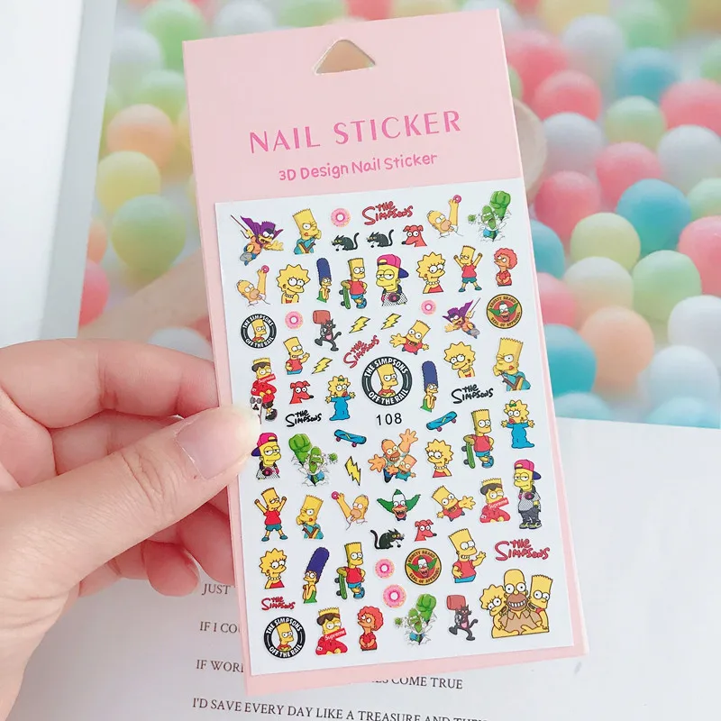 Disney Cartoon Nail Sticker Aisha Aina Snow White Barbie Anime Manual DIY | Красота и здоровье