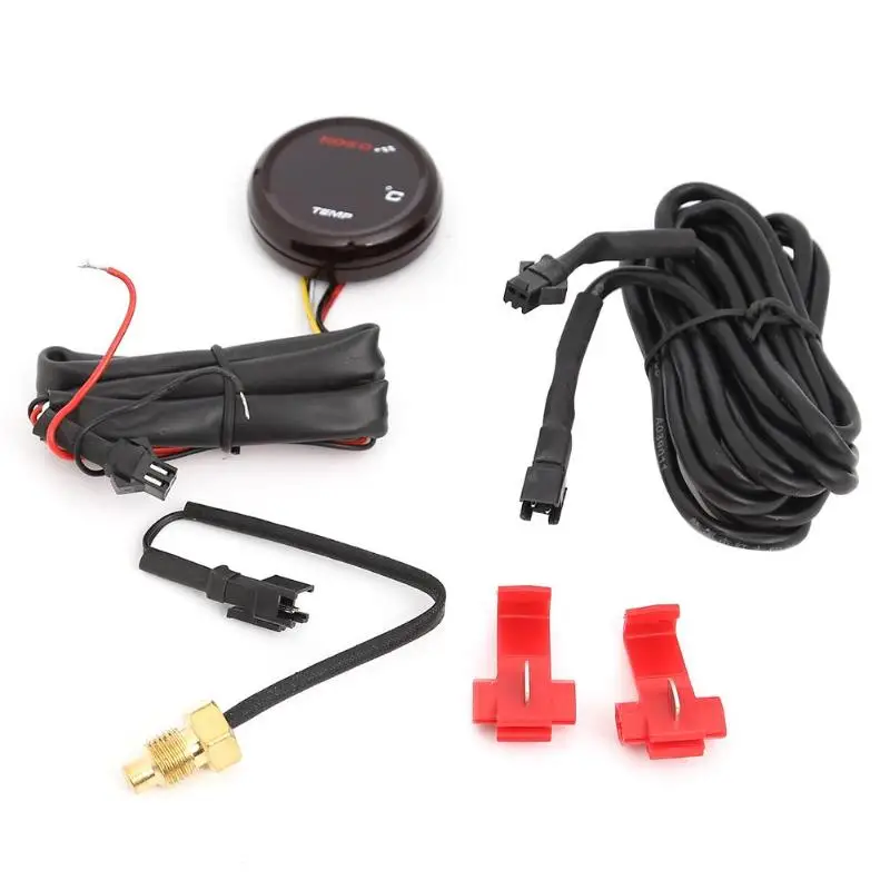 

Motorcycle Water Temp Thermometer Digital Display Gauge Meter DC 12 V Plastic New Pattern Ultrathin Sensor Adapter