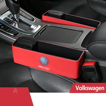 

Fashion NEW Leather Mobile Phone Holder Storage Bag Car Organizer Case Hanging For volkswagen polo golf 3 4 5 6 t5 b4 b5 b6 b7