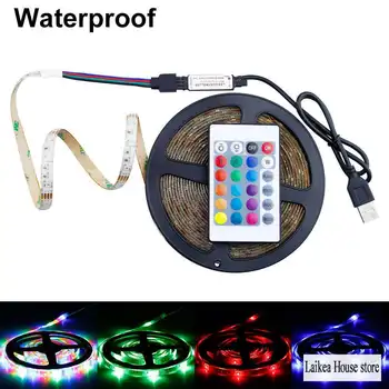 

5V Led RGB Strip Light 16 Color USB Remote Controller Changing Lamp Tape Strip Light Home Party Decorations 1/2/3/4M New