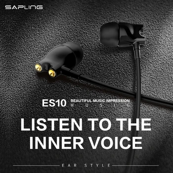 

Sapling SE10 1.2m Wired Earphone In Ear Frosted Ceramic Shell Bulit With Microphone HiFi Strengthen Bass Earphone For Smartphone