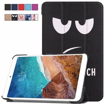 

Smart Print Case Tablet Frosted shield MIPAD4 PC+PU Leather Flip Cover MIPAD4 4 Sleeve shell 8"For Xiaomi mi pad 4 8 inch