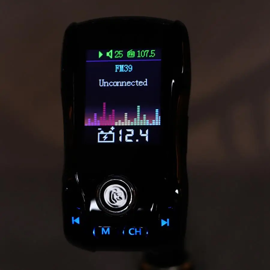 Fm-передатчик 1,8 в TFT 360 градусов вращение автомобиля mp3-плеер зарядное устройство беспроводной FM39 Bluetooth передатчик автомобильное USB зарядное устройство