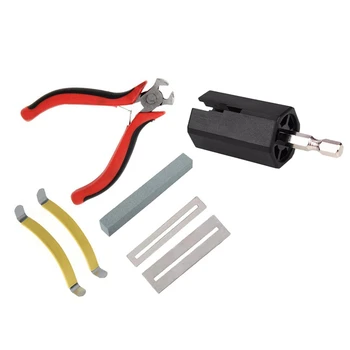 

6 Pcs Guitar Clean Polish Tools Repair Kit Fret Cutter Wire Guitar Tool Set & 1 Pcs Assemble Electric Drill Hexagonal Guitar Str