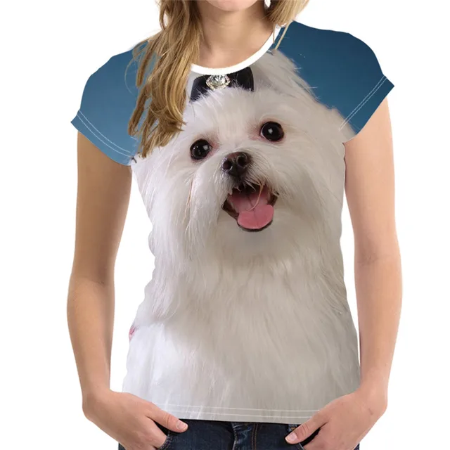 Fashion Lovely Dog 3D Print Women Ladies Girls T-Shirt Animal Harajuku Round Neck Short Sleeve Unisex Summer Tops & Tees XXS-6XL Dog-61803