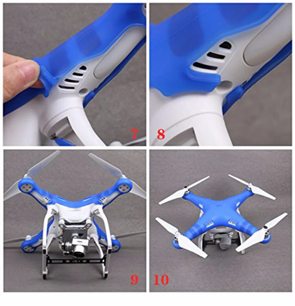 Phantom 3 защитный чехол для корпуса, защитный чехол, мягкий силиконовый чехол для DJI Phantom 3 3A 3 P SE 3 S, запчасти для дрона