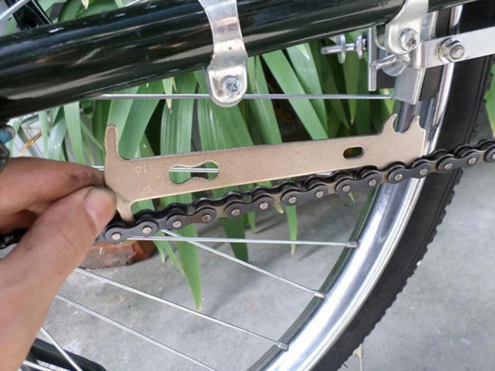 1pc Bicycle Chain Wear Indicator Checker MTB Road Bike Chain Gauge Measurement Ruler Cycling Replacement Repair Tool BC0148 (2)