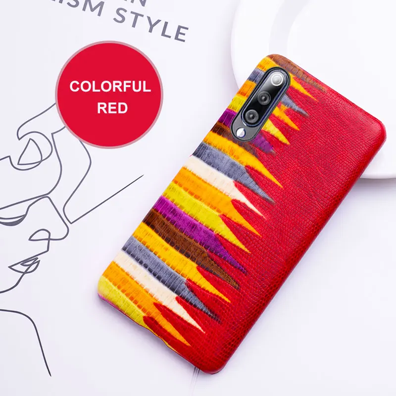 Чехол для телефона для Xiaomi mi 8 9 9 se 9T A1 A2 lite A3 Max 2 3 Poco F1 окрашенные из воловьей кожи для Red mi Note 4 4X5 6 6a 7 7a 8 Pro крышка - Цвет: Red