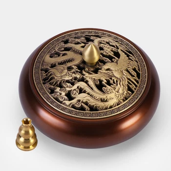 

Incense Diffuser Black Lotus Incense Holder Room Fragrance Bottle Smoke Backflow Cone Incense Holder Classical Home Decar GG50xl